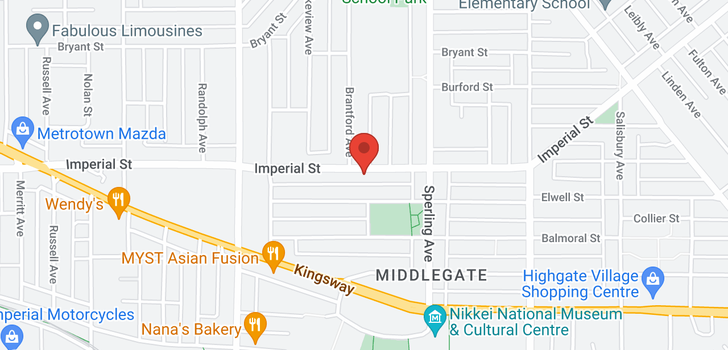 map of 6620 IMPERIAL STREET